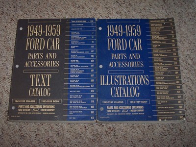 1955-1959 Ford Thunderbird Parts Catalog Manual Convertible Hard Top 56