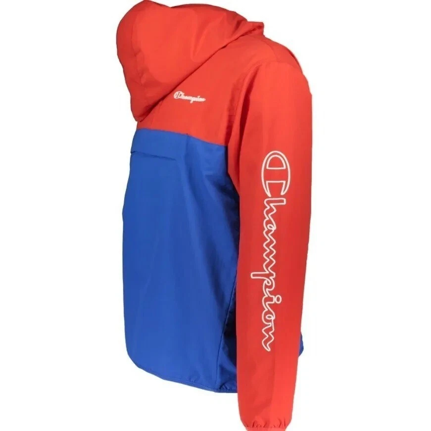Champion Red & Blue Hooded Outdoor Jacket Size Large