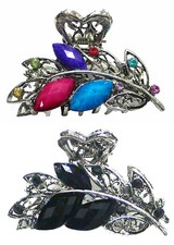 Bella Set of 2 Small Metal Jaw Clips Strong, Sturdy, and Lovely Claw Clips U1521