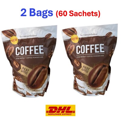 2x Nine Coffee Instant Powder Mix Slimming Detox Control Hunger Help Excretion