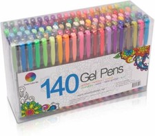 Gel Pens Art Unique Colors 140 Set No Duplicates Adult Coloring Drawing Books