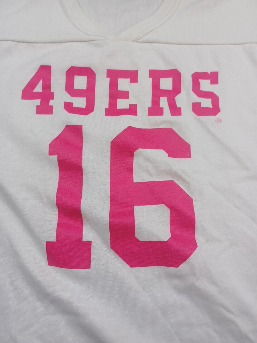 ローリングス　モンタナ49ERS 16 ヴィンテージ フットボールシャツ　半袖 Vtg Rawlings San Francisco 49ers #16 Football T-Shirt Pink