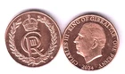 GIBRALTAR 1 Penny 2024 Charles III, new coin, Coronation, BU from bag