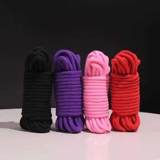 BDSM Hand Props Paddle Spanking Cotton Soft Tied Rope Flogger Whip Riding Crop