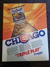 Chicago Cubs - Gottlieb Pinball ORIGINAL Promo Advertising Flyer - last one