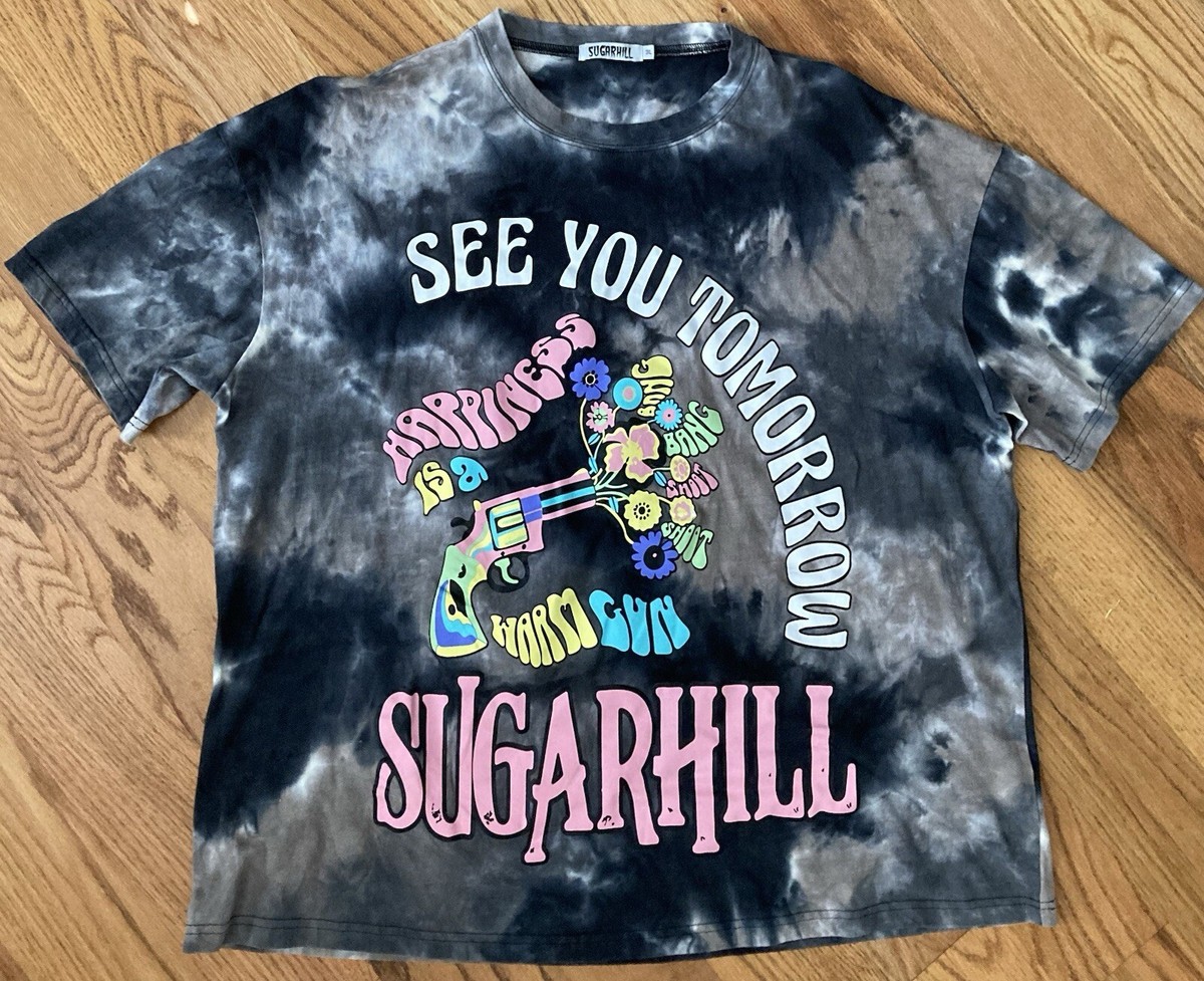 Sugarhill TShirt 3XL See You Tomorrow Black Smoke Tie Dye 