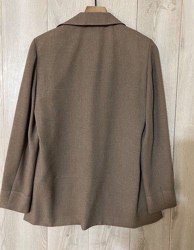 Jones New York Brown Light Weight Jacket & Vest & Pants 3Pc Suit Set Sz 8 - Picture 7 of 11