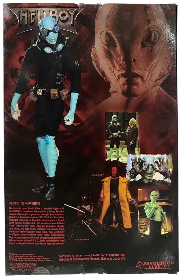 Figura de acción Hellboy Abe Sapien escala 12" 1/6 NUEVO Sideshow Collectibles 2004 Foto 4 de 4
