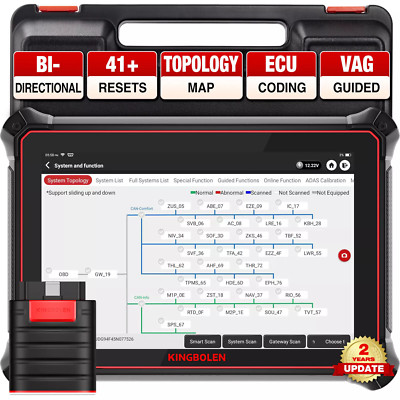2026 Kingbolen K10 OBD2 Car Diagnostic Tool ECU Key Programming Scanner Topology