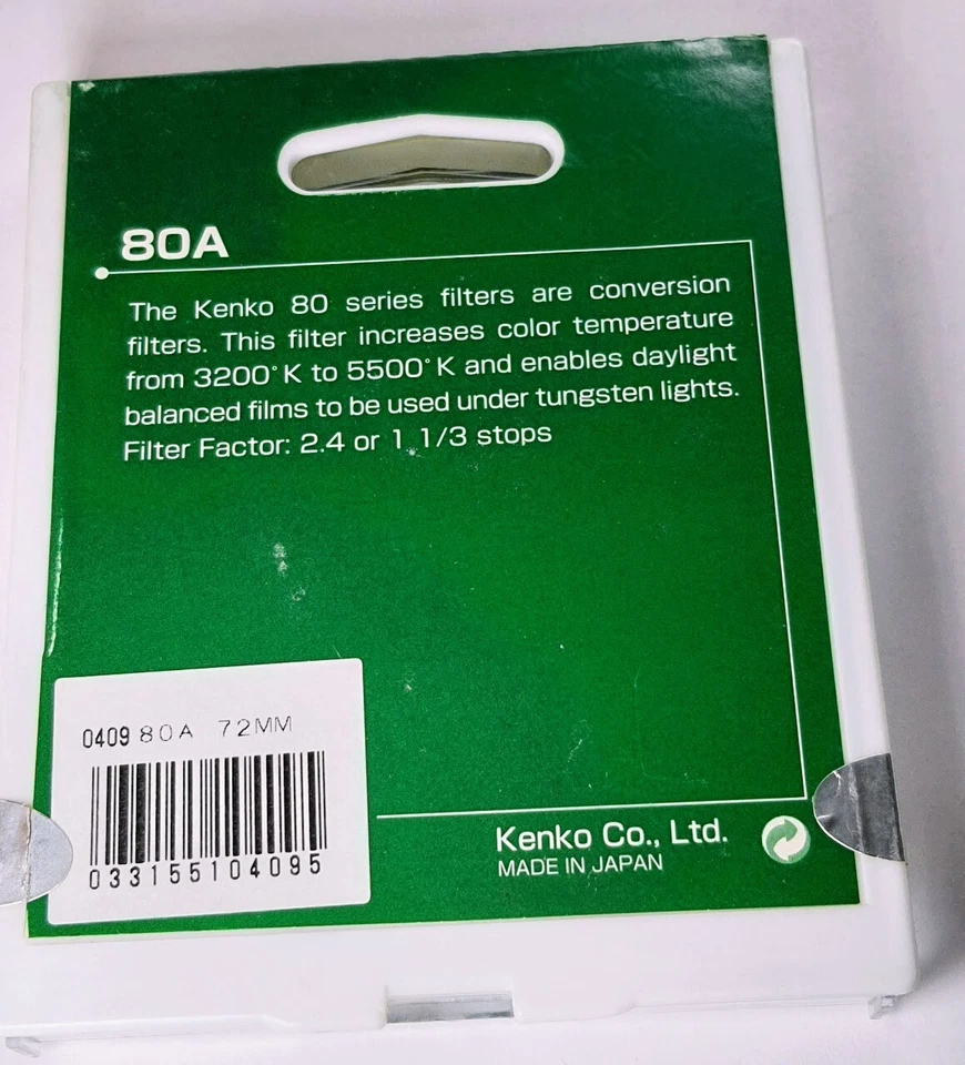 72mm 80A Blue Color Correction Glass Lens filter Japan Coated 72 mm 80-A E72 - Image 4 of 4