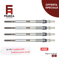 Candelette 4 Pezzi NGK Citroen Berlingo 1.6 Hi 110 CV 1.6 HDi 16V 75 CV