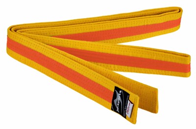 Ju-Sports Budo-Gürtel mit einem Mittelstreifen  Karate, Judo, Ju-Jutsu, TKD