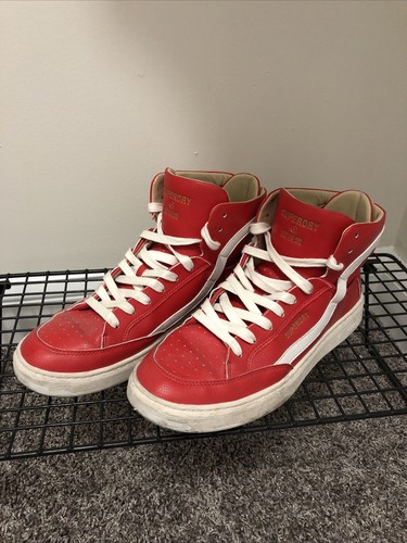 superdry high top sneakers red mens 11 