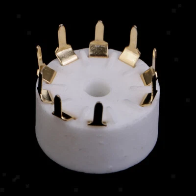 MAGIDEAL Base de tubo de cerámica Base de tubo para tubos de 9 pines Amplificador de tubo de audio.