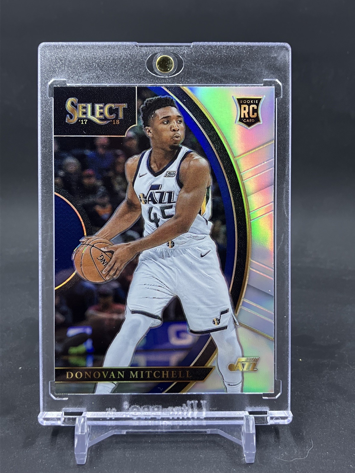 DONOVAN MITCHELL 2017-18 Panini Select CONCOURSE SILVER PRIZM Rookie #11