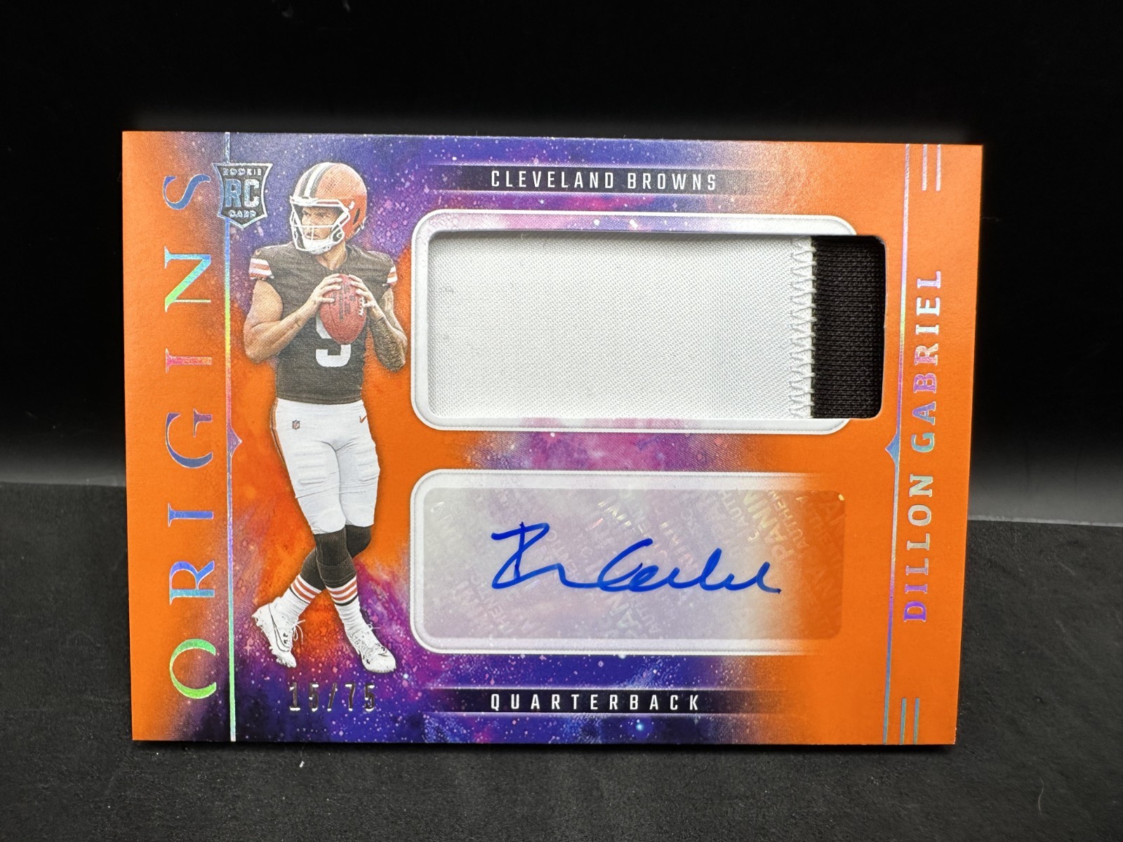 Dillon Gabriel 2025 Panini Origins Rookie Patch Autograph Orange 15/75 #RJJ-DGL