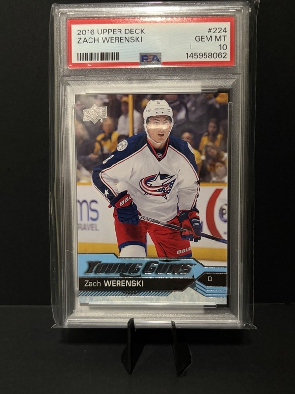 2016-17 Upper Deck #224 Zach Werenski RC Young Guns Rookie PSA 10 Gem Mint
