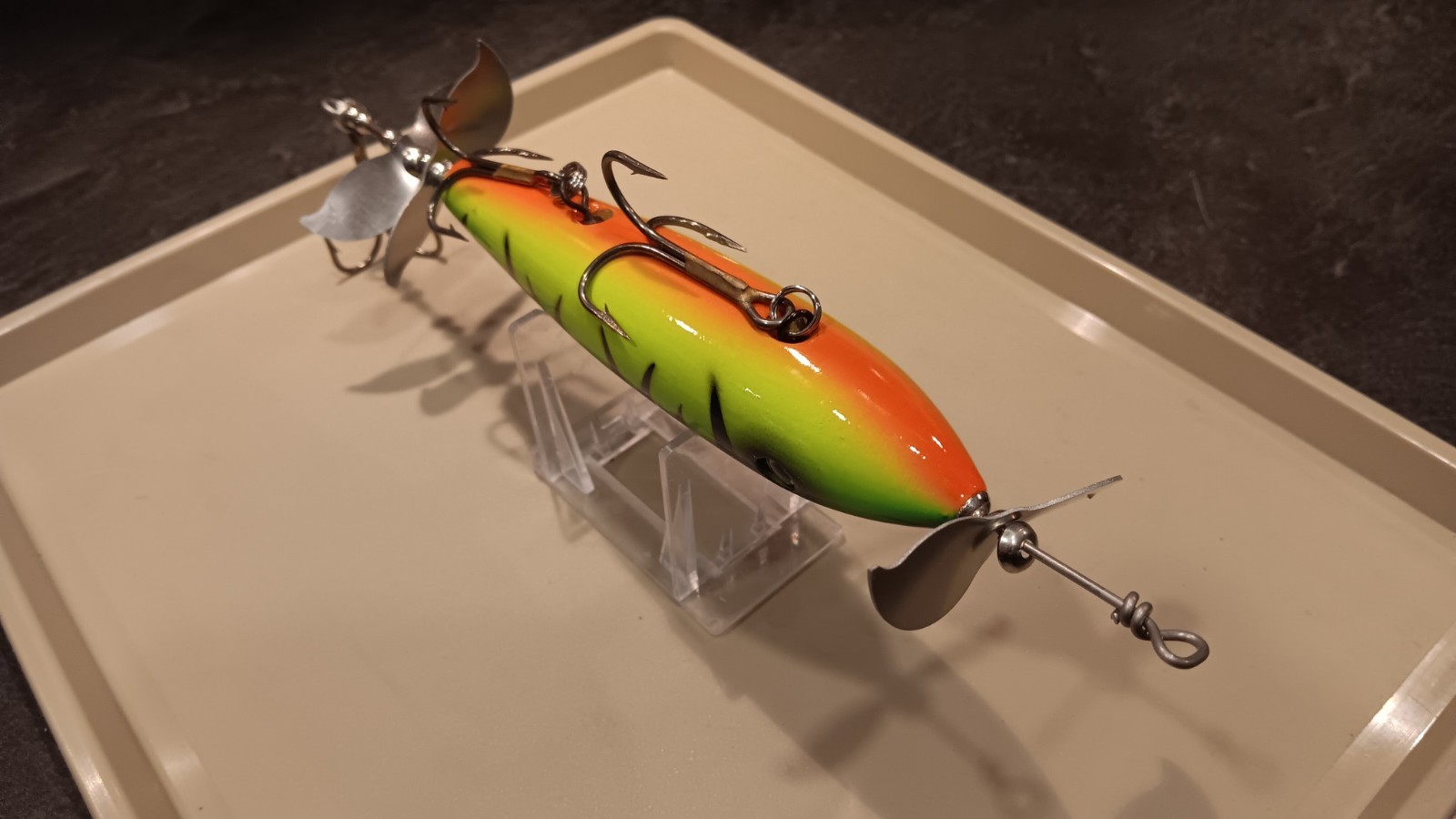SENNETT STILLWATER "FIRETIGER" Musky Muskie Pike Fishing Lure Crankbait Topwater - Image 8