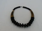Estate African Tribal 20" Carved Seed & Bead Necklace XH-25