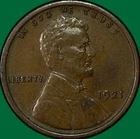 1921 Lincoln Wheat Cent Almost Uncirculated AU Coin #39407
