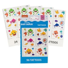 Baby Shark 96 temporary tattoos stickers - 4 sheets