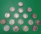 17 Vintage Silver Eisenhower Dimes Different Dates
