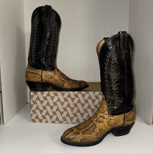 Bottes homme Tony Lama peau de serpent cow-boy cuir ... - eBay