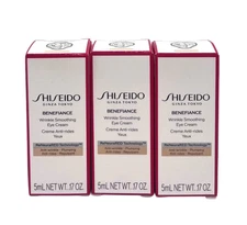 3 Shiseido Benefiance Wrinkle Smoothing Eye Cream 15ml/0.51oz Total =  FULL SIZE