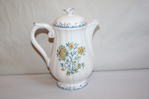 Gien earthenware coffee maker decor Moustiers with pomegranate, height 23.5 cm - Picture 5 of 10