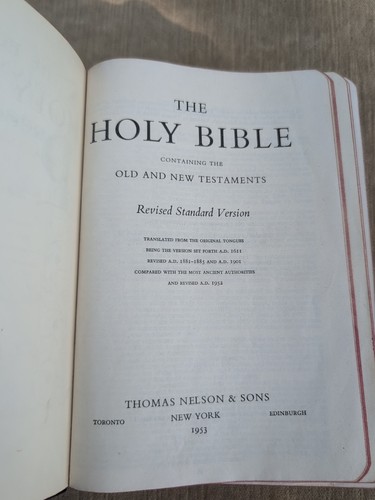 1953 Holy Bible Revised Standard Version Nelson Set Forth Ad 1611 Revised 1952 - Picture 6 of 6