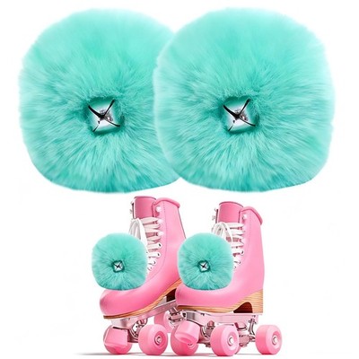 Roller Skate Pom Poms with Bells  Ice Skating Accessories for Girls & Women