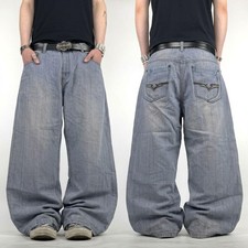 Vintage embroidered rare archive y2k baggy wide leg skater cyber jeans