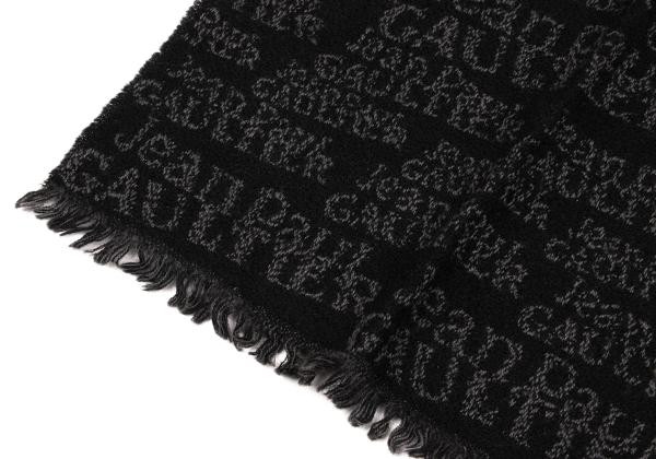 Jean Paul GAULTIER HOMME Logo Jacquard Fringe Scarf(K-152544
