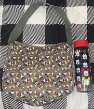 New Without Tags Disney Mickey Mouse Handbag Olive Green 10” w/water bottle