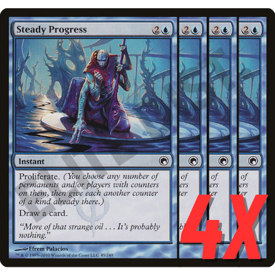 MTG Steady Progress (Scars of Mirrodin) 45/249 (NEAR MINT) (4X)