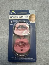 Itzy Ritzy Sweetie Soother Pacifier Set of 2 - Silicone Newborn Pacifiers Pink