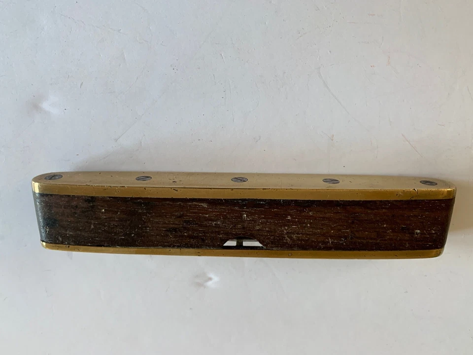 Vintage 6 Inch Brass & Mahogany Spirit Level Collectible Rare - Image 4 of 4