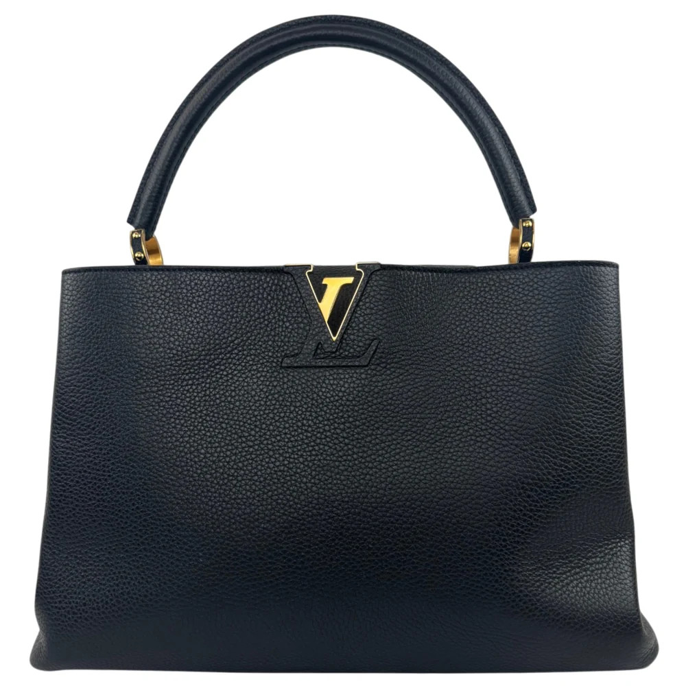 LOUIS VUITTON Capucines GM Black Leather Handbag LHQ2223