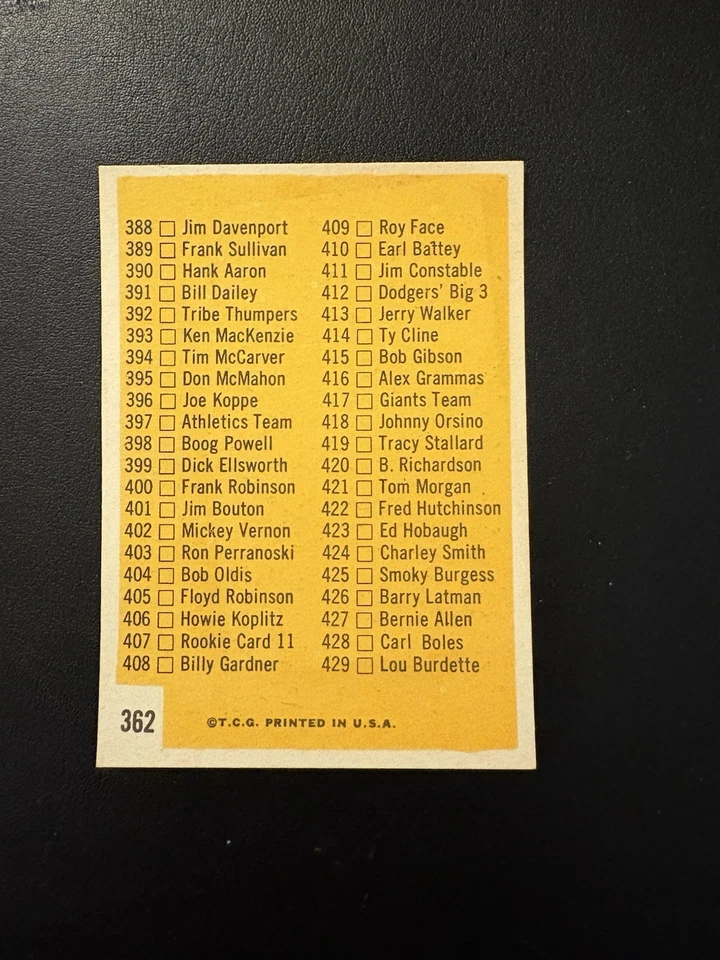 1963 TOPPS BASEBALL CARD #127 BILL TUTTLE HIGH GRADE! SHARP! NM-MT! - Image 3 of 3