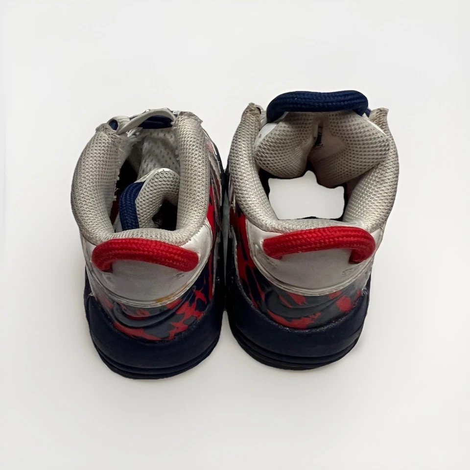 Nike Air More Uptempo TD White Red Blue Void Camo Toddler CZ7887-100 Size 5C! - Image 2 of 4