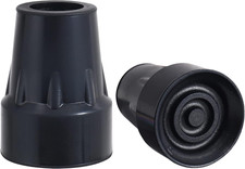Walking Cane Tips 3/4 Inch Heavy Duty Black Cane Rubber Tips Replacement, 2Pack