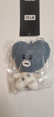 BT21 TATA Denim Plush Mascot Doll BTS LINE FRIENDS Official New w/ Tag