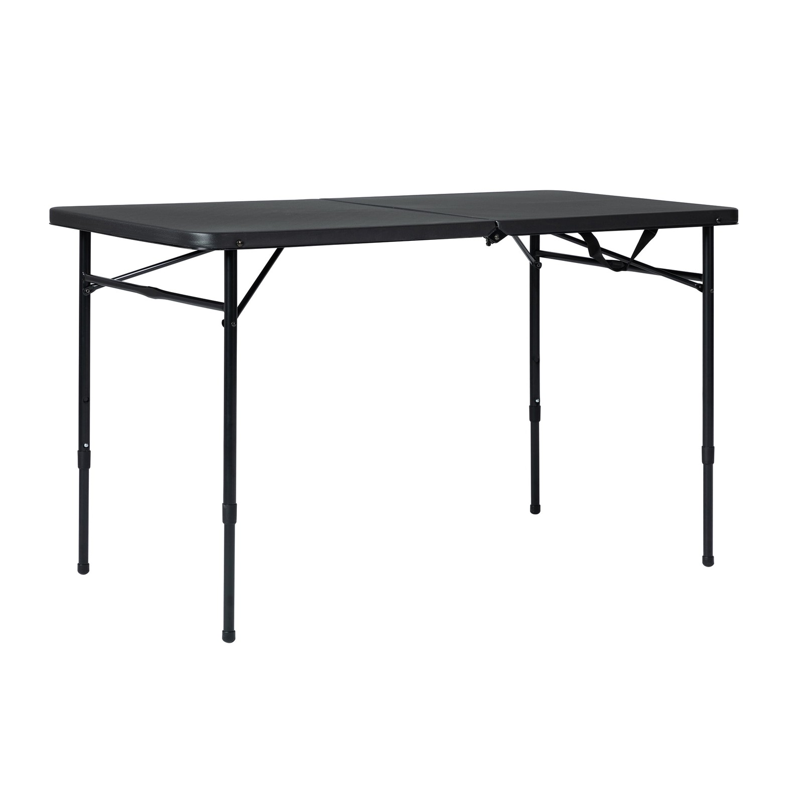 Mainstays 4ft Adjustable Foldable Table in Sleek Rich Black