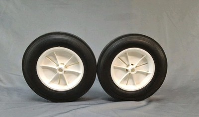 2 Utility Wheels Push Mower Tires Solid Rubber 7.75'' dia x 1.75'' W x 1/2'' Arbor