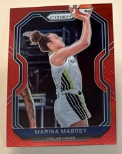 Marina Mabrey 2021 Panini Prizm WNBA Rookie RC Red Prizm SP /299 Dallas Wings