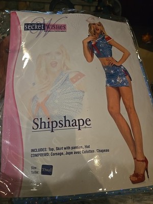 Shipshape Sexy Sailor Navy Dress Halloween Adult Costume XS 2-6 Secret Wishes