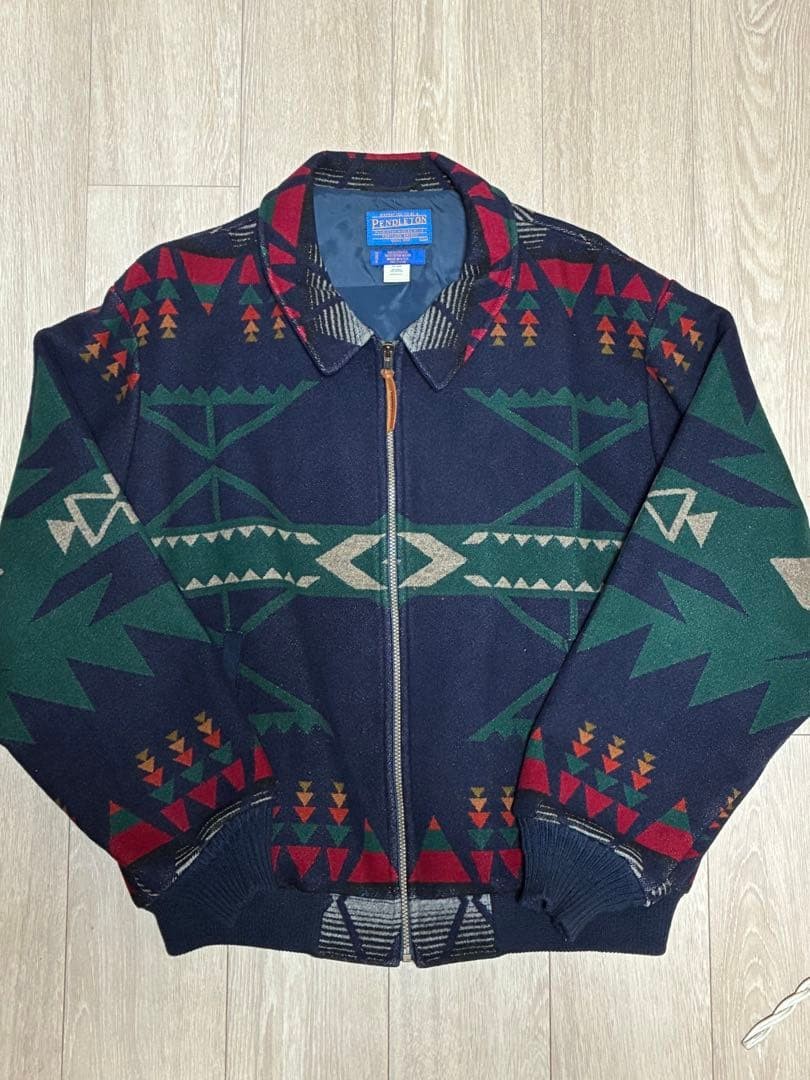 Pendleton 90s Native Pattern Wool Jacket XXL Made… - image 1