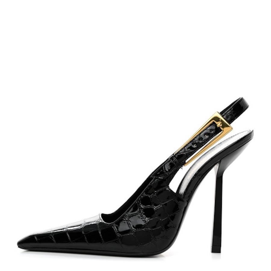 Scarpe sandali Saint Laurent YSL Graham 115 slingback décolleté con tacco $1050