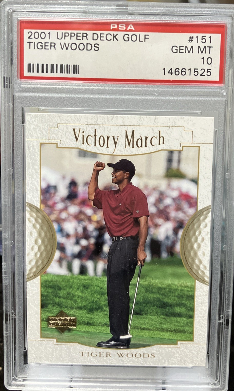2001 Upper Deck Golf #151 Tiger Woods - Rookie RC - PSA 10