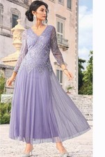16W Midnight Velvet Trudie Beaded Embellish Gown Formal Wedding Purple Dress